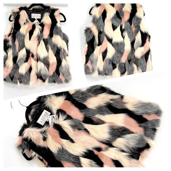 ADORE Womens Faux Fur Vest size M - Picture 1 of 13